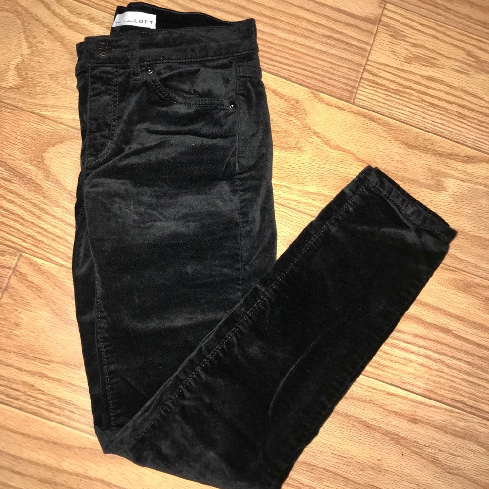 Black Velvet Skinny Pants